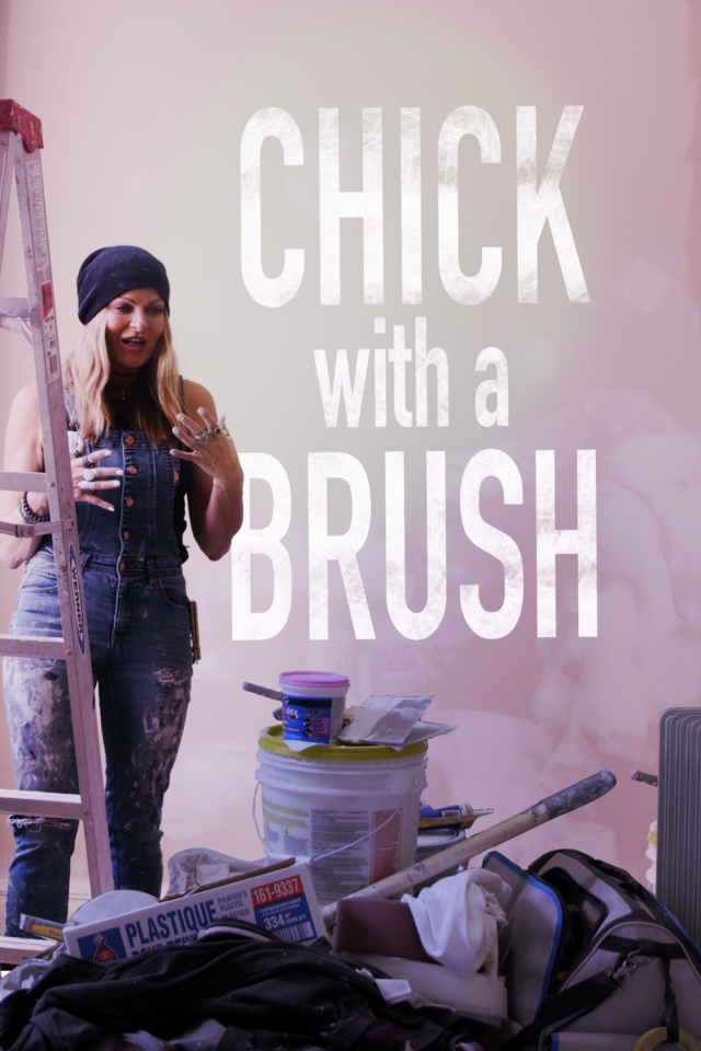 Chick with a Brush - Poster
